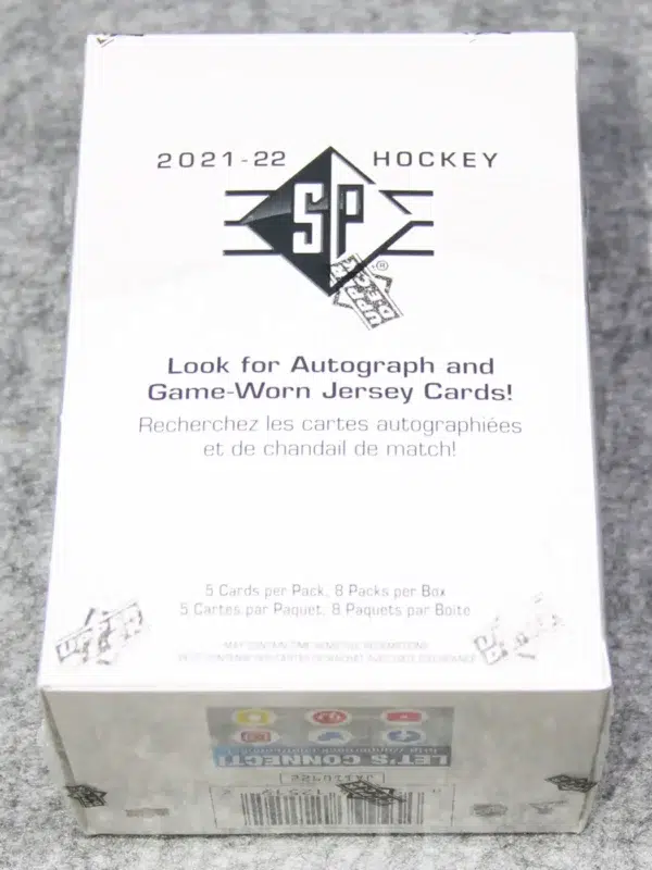 2021-22 Upper Deck SP Hockey NHL Blaster Box - back