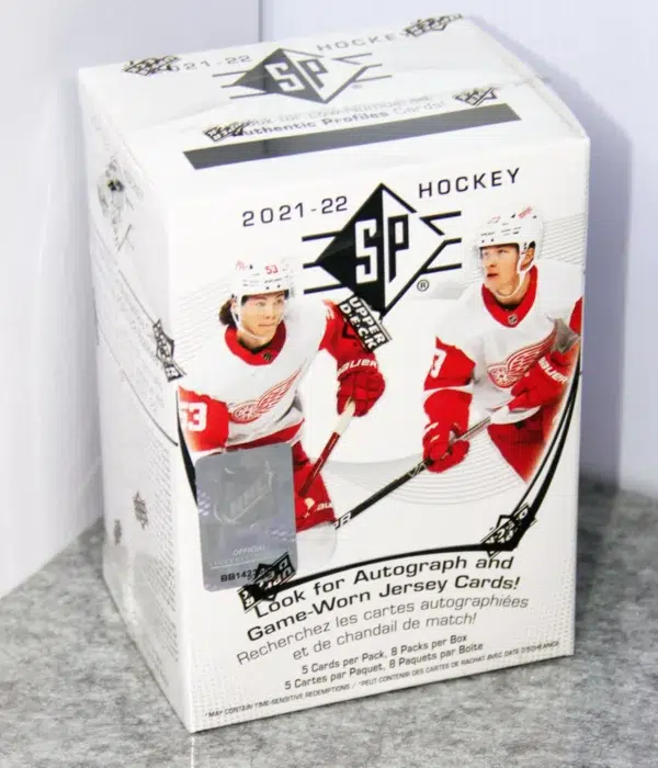 2021-22 Upper Deck SP Hockey NHL Blaster Box - stand