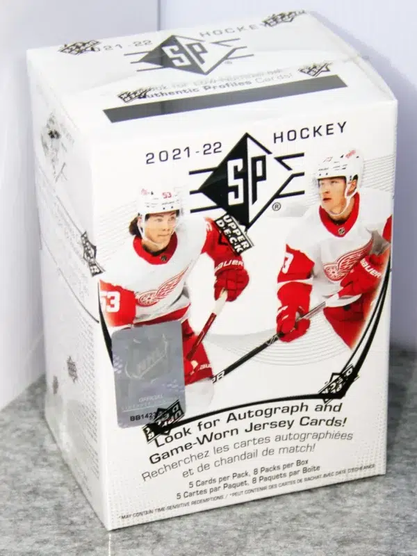2021-22 Upper Deck SP Hockey NHL Blaster Box - stand
