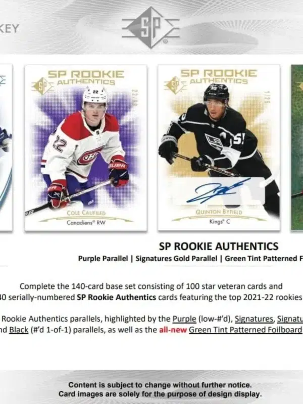 2021-22 Upper Deck SP Hockey NHL Blaster Box - supplier2