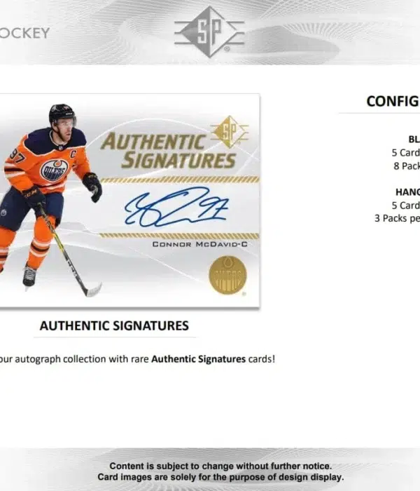 2021-22 Upper Deck SP Hockey NHL Blaster Box - supplier4