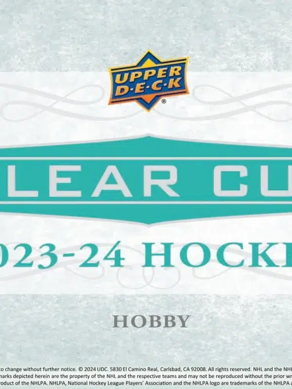 2023-24 Upper Deck Clear Cut NHL Hobby Box - supplier