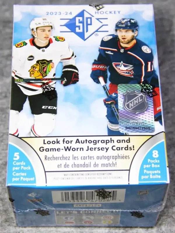 2023-24 Upper Deck SP Hockey NHL Blaster Box - front