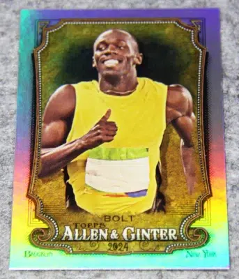 2024 Usain Bolt #208 Topps Allen & Ginter Silver Foil Hot Box Portrait - front