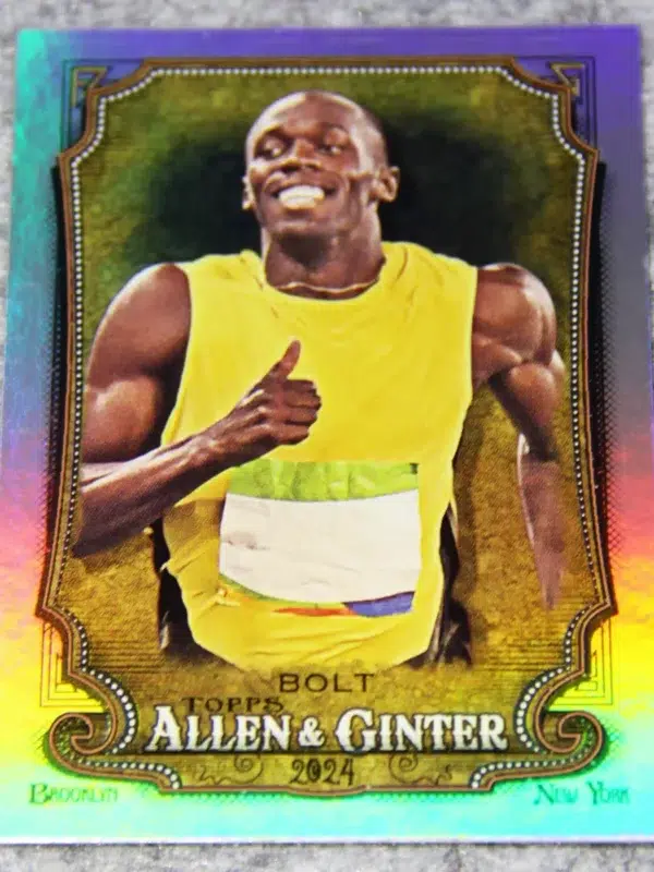 2024 Usain Bolt #208 Topps Allen & Ginter Silver Foil Hot Box Portrait - front