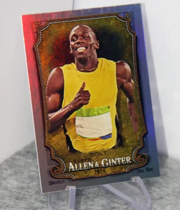 2024 Usain Bolt #208 Topps Allen & Ginter Silver Foil Hot Box Portrait - stand