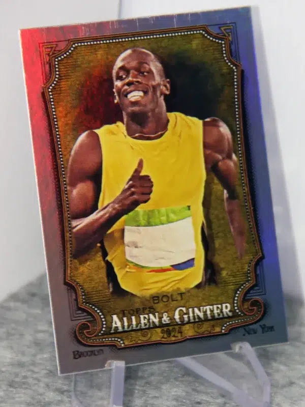 2024 Usain Bolt #208 Topps Allen & Ginter Silver Foil Hot Box Portrait - stand