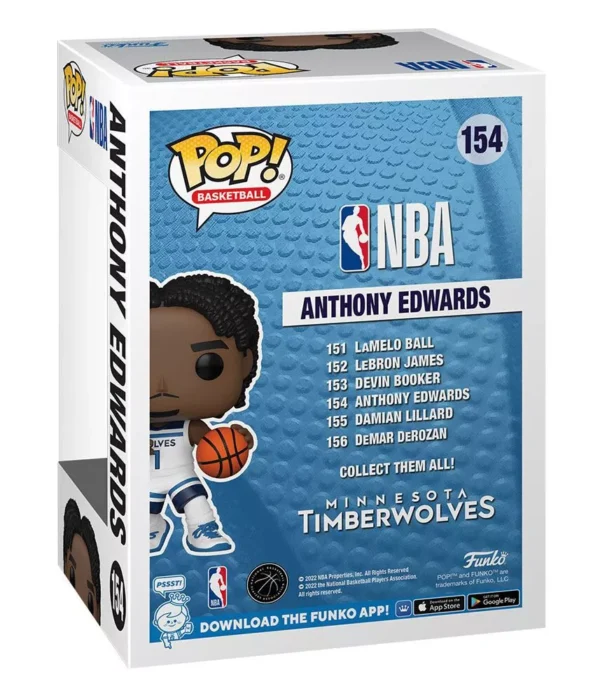 Funko POP! Anthony Edwards #154 NBA Basketball Minnesota Timberwolves - back