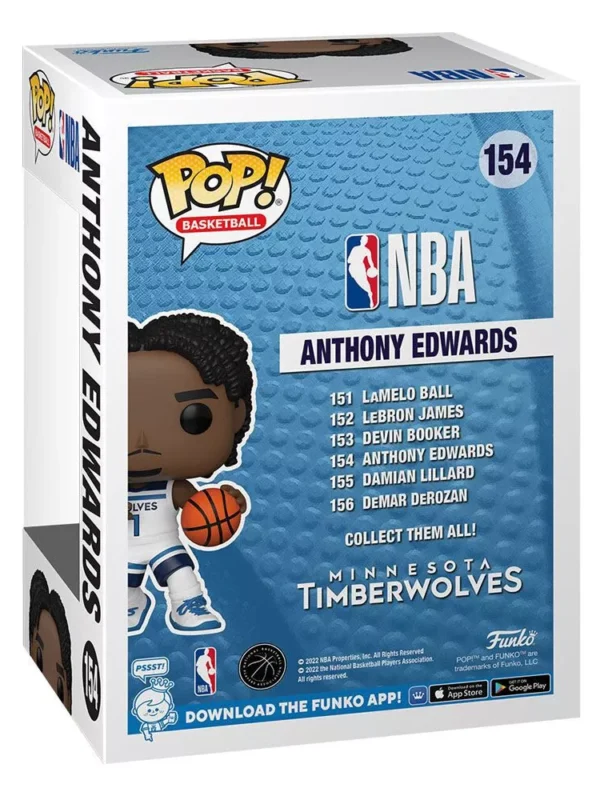 Funko POP! Anthony Edwards #154 NBA Basketball Minnesota Timberwolves - back