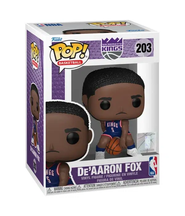 Funko POP! De'Aaron Fox #203 NBA Basketball Sacramento Kings Special City Edition - box