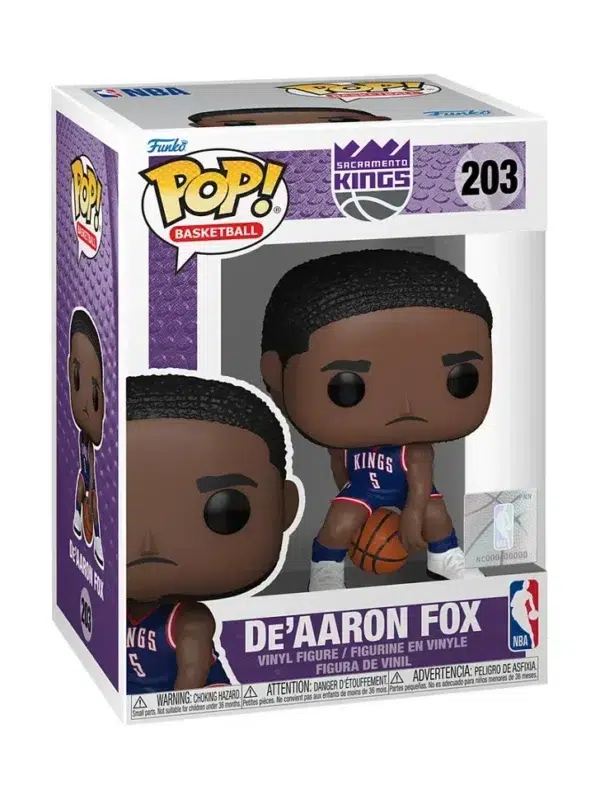 Funko POP! De'Aaron Fox #203 NBA Basketball Sacramento Kings Special City Edition - box