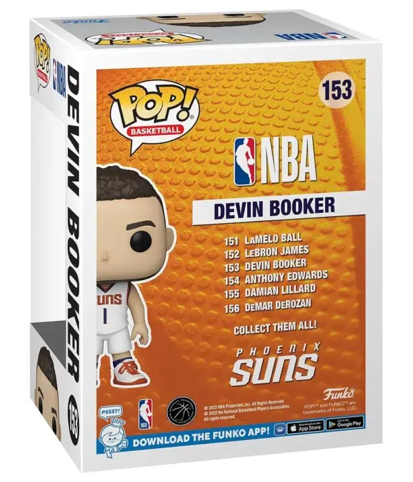Funko POP! Devin Booker #153 NBA Basketball Phoenix Suns - back