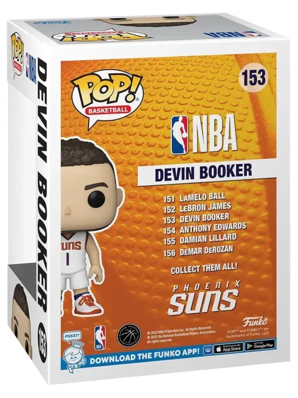 Funko POP! Devin Booker #153 NBA Basketball Phoenix Suns - back