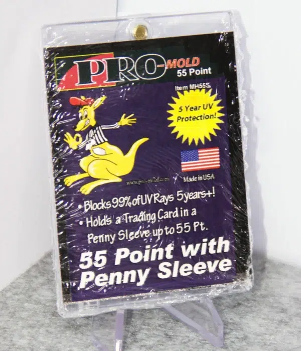 Pro-Mold Magnetic Card Holder 55pt with Penny Sleeve - stand