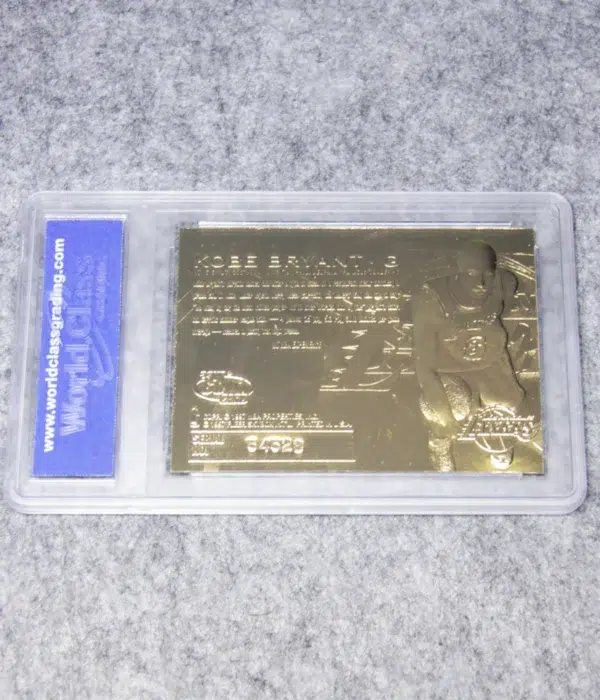 1996-97 Kobe Bryant #4 Fleer 23KT Gold Rookie Purple Signature Limited Edition WCG 10 GEM MT - back