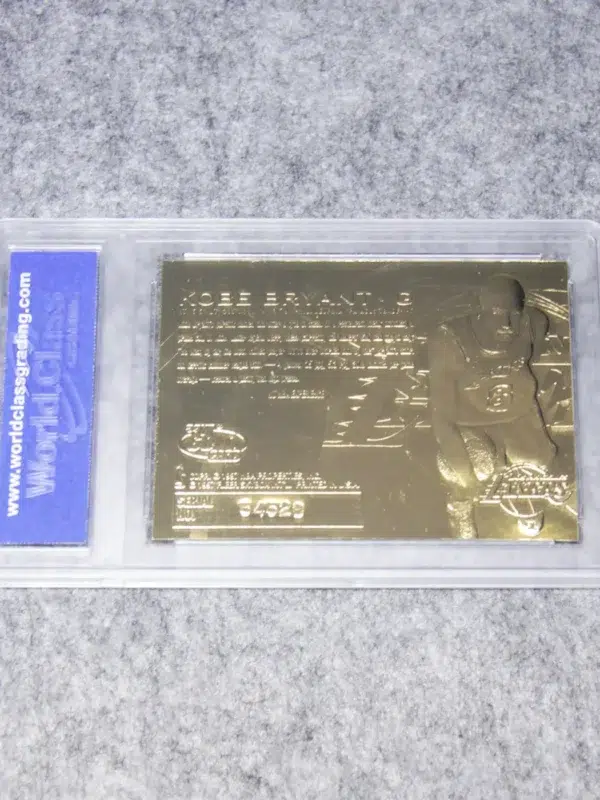 1996-97 Kobe Bryant #4 Fleer 23KT Gold Rookie Purple Signature Limited Edition WCG 10 GEM MT - back