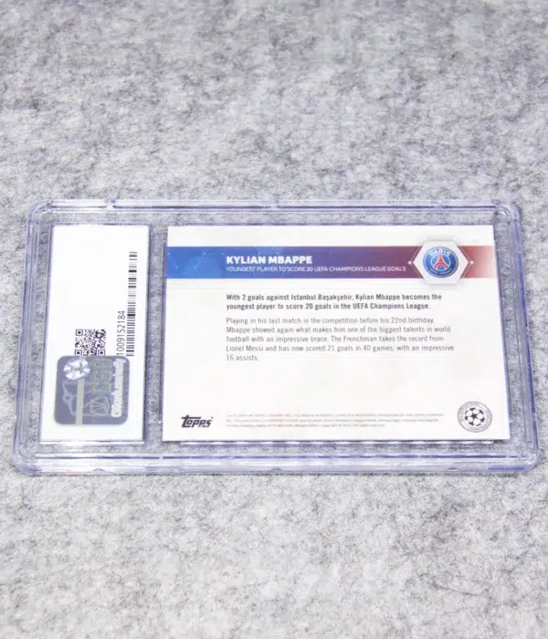 2020-21 Kylian Mbappe #037 Topps Now Champions League CSG 9 MT - back