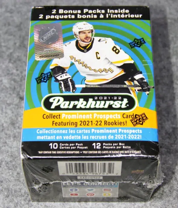 2021-22 Upper Deck Parkhurst Hockey NHL Blaster Box - front