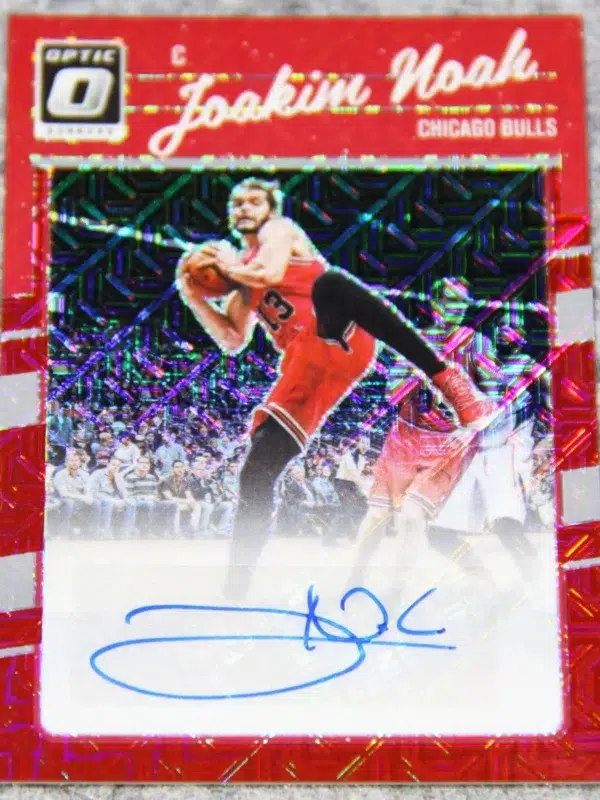 2023-24 Joakim Noah #RSS-NOH Panini Donruss Optic Retro Series Red Choice Prizm Auto - front
