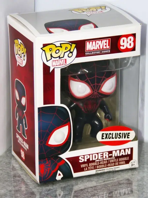 Funko POP! Marvel Spider-Man (Miles Morales) #98 Marvel Collector Corps Exclusive - stand