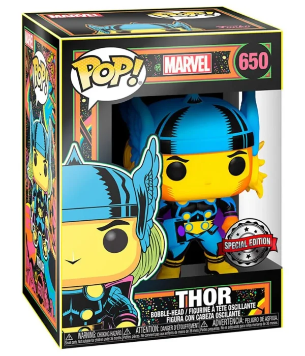 Funko POP! Marvel Thor #650 Marvel Black Light Special Edition - box