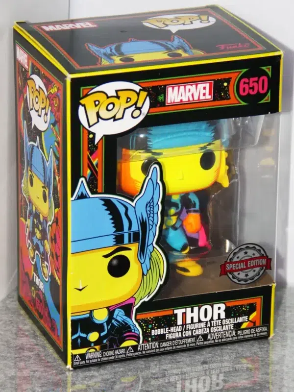 Funko POP! Marvel Thor #650 Marvel Black Light Special Edition - stand