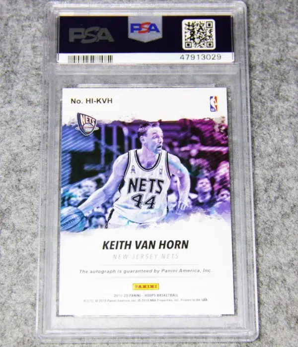 2019-20 Keith van Horn #HI-KVH Panini Hoops Ink PSA 10 GEM MT - back