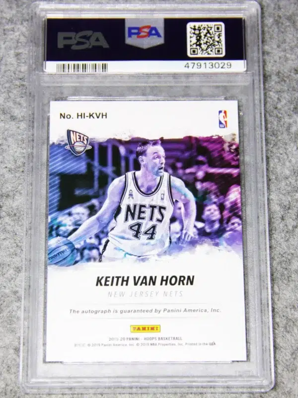 2019-20 Keith van Horn #HI-KVH Panini Hoops Ink PSA 10 GEM MT - back