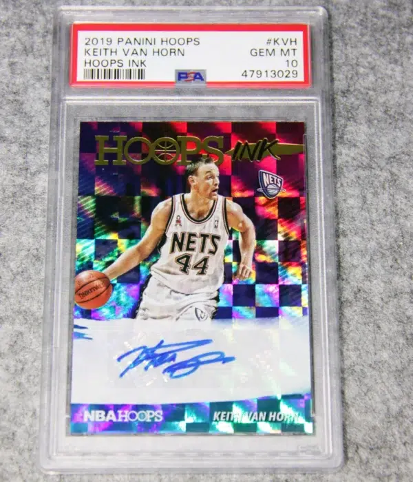 2019-20 Keith van Horn #HI-KVH Panini Hoops Ink PSA 10 GEM MT - front