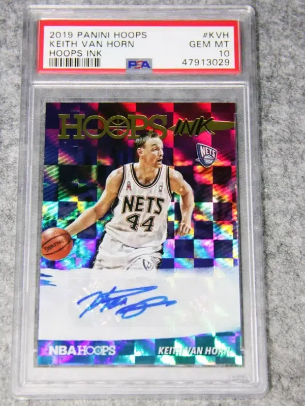 2019-20 Keith van Horn #HI-KVH Panini Hoops Ink PSA 10 GEM MT - front