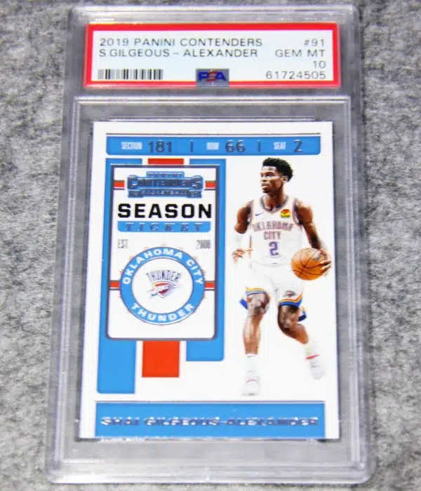 2019-20 Shai Gilgeous-Alexander #91 Panini Contenders PSA 10 GEM MT - front