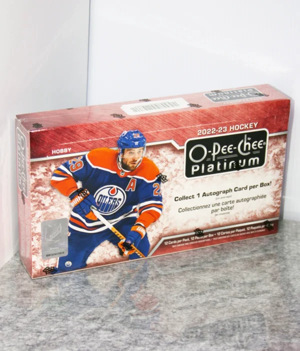 2022-23 Upper Deck O-Pee-Chee Platinum Hockey NHL Hobby Box - stand