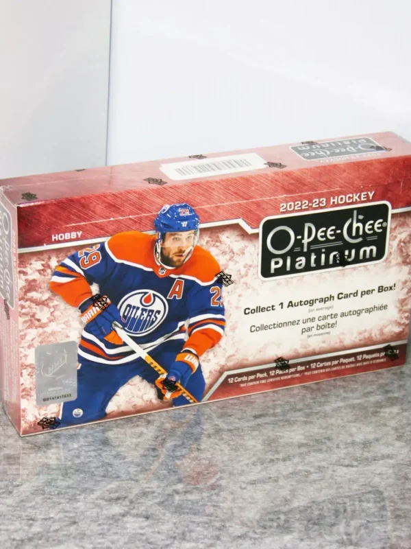 2022-23 Upper Deck O-Pee-Chee Platinum Hockey NHL Hobby Box - stand