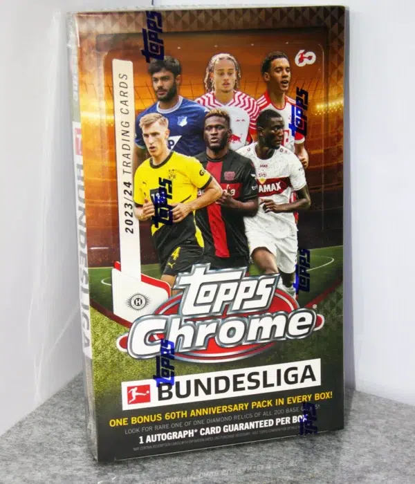 2023-24 Topps Chrome Bundesliga Soccer Hobby Box - stand