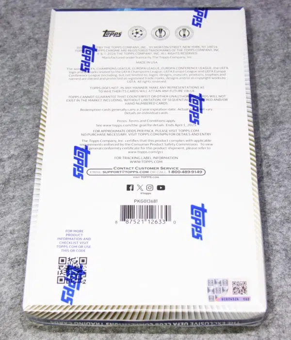 2023-24 Topps UEFA Club Competitions Hobby Box - back