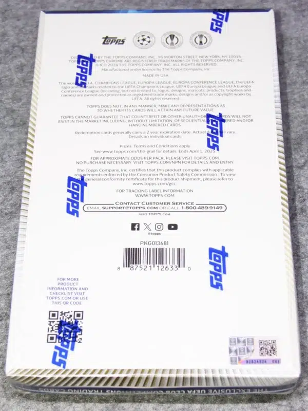 2023-24 Topps UEFA Club Competitions Hobby Box - back