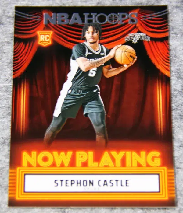 2024-25 Stephon Castle #16 Panini NBA Hoops Now Playing RC - front
