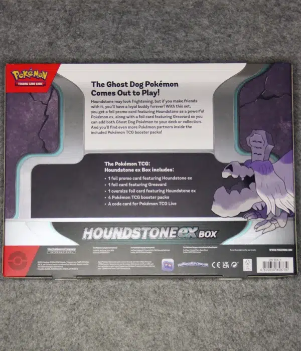 Pokemon TCG Houndstone EX Collection Box - back