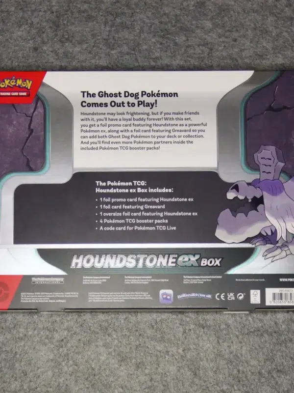 Pokemon TCG Houndstone EX Collection Box - back