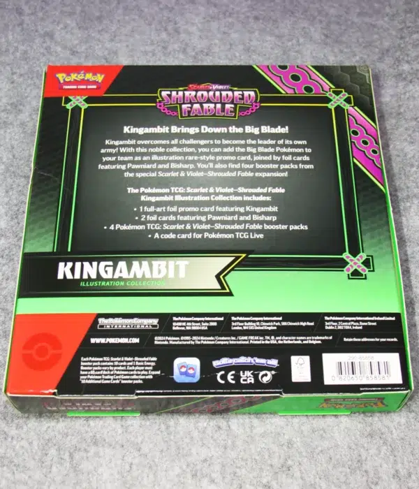 Pokemon TCG Scarlet & Violet Shrouded Fable Kingambit Illustration Collection - back