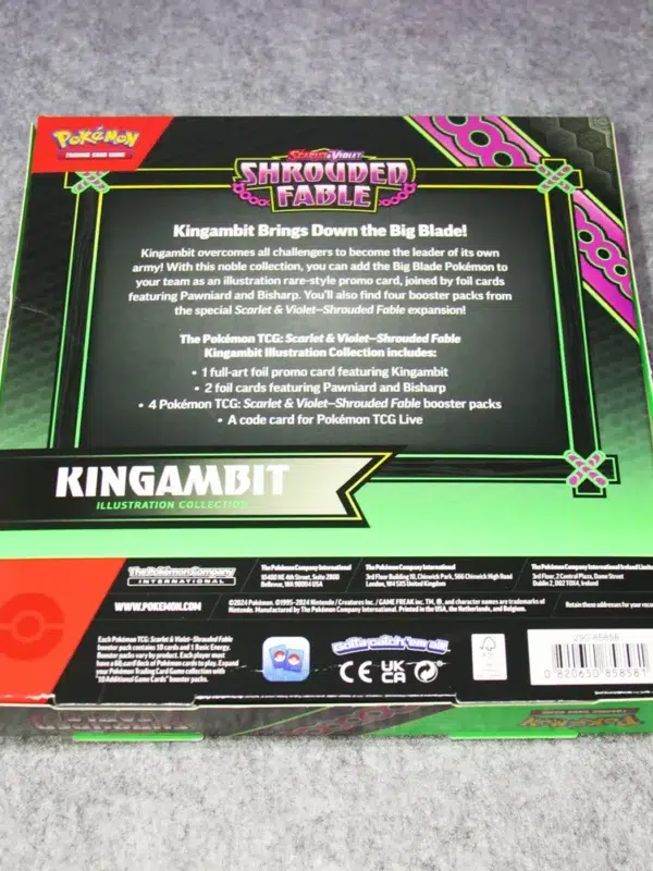 Pokemon TCG Scarlet & Violet Shrouded Fable Kingambit Illustration Collection - back