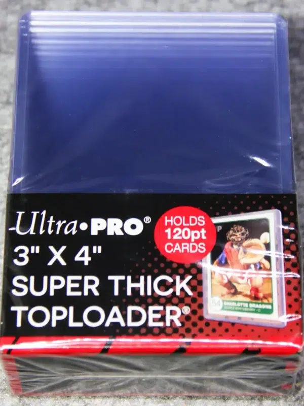 Ultra PRO Clear Super Think Toploaders 3 x 4 120pt - front