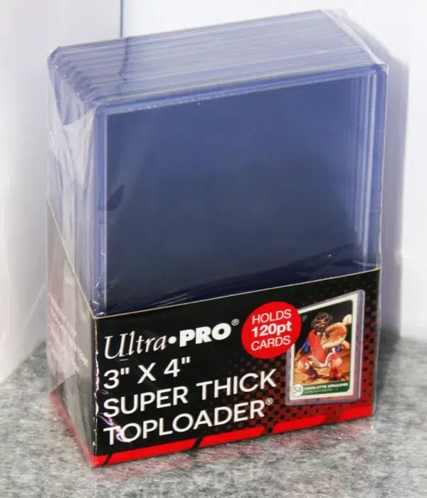 Ultra PRO Clear Super Think Toploaders 3 x 4 120pt - stand