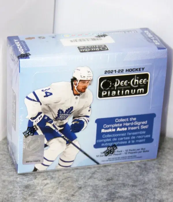 2021-22 Upper Deck O-Pee-Chee Platinum Hockey NHL Hobby Box - stand