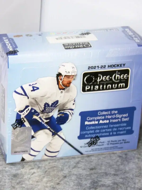 2021-22 Upper Deck O-Pee-Chee Platinum Hockey NHL Hobby Box - stand