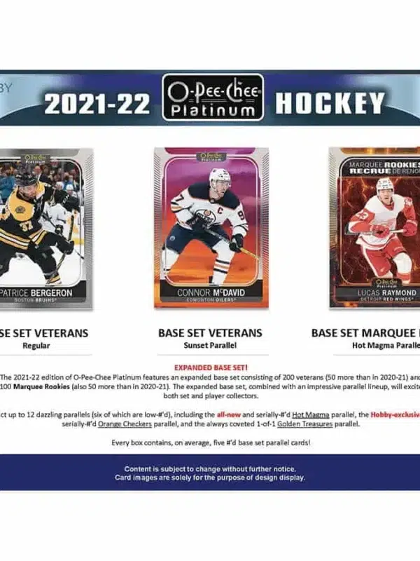 2021-22 Upper Deck O-Pee-Chee Platinum Hockey NHL Hobby Box - supplier4