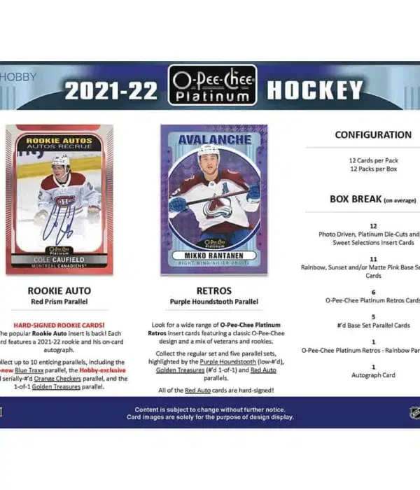 2021-22 Upper Deck O-Pee-Chee Platinum Hockey NHL Hobby Box - supplier5