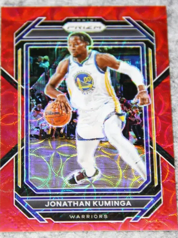2022-23 Jonathan Kuminga #104 Panini Prizm Choice Red Prizm SN#66 - front