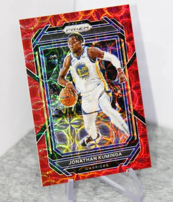 2022-23 Jonathan Kuminga #104 Panini Prizm Choice Red Prizm SN#66 - stand