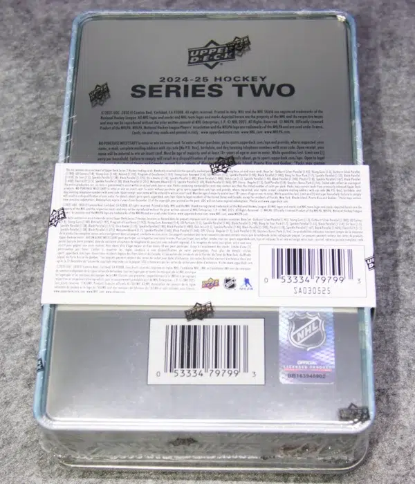 2024-25 Upper Deck Hockey Series 2 Tin - back